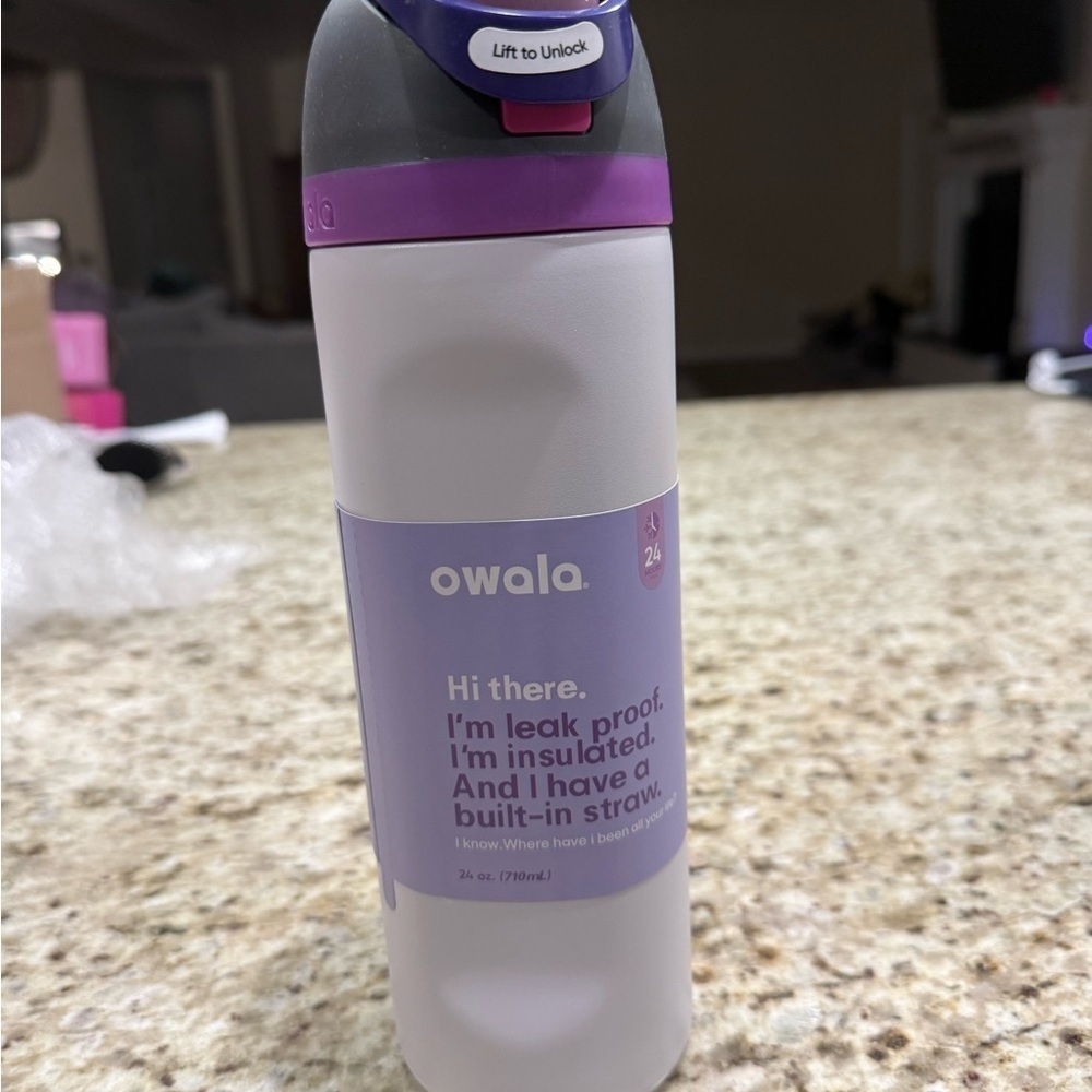Owala Purple Insulated Tumbler with Straw 24oz